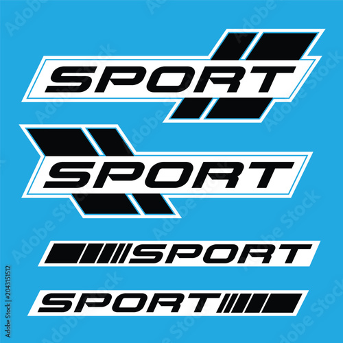 Modern Dynamic Sports Logo and Decal Set