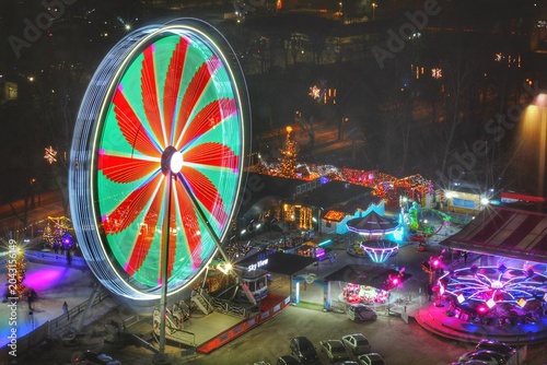 ferris wheel at night