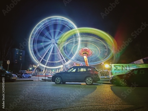 ferris wheel at night