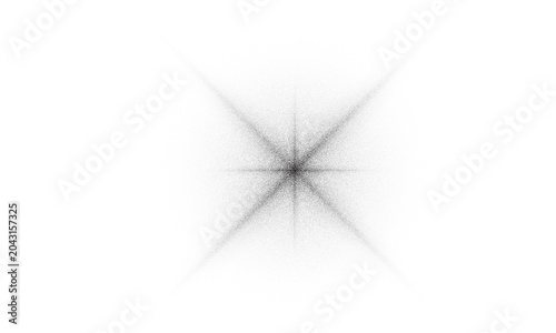 Isolated black star burst and vector grunge sparkle with stipple grainy noise texture. Black dotwork starburst with stipple effect and grainy halftone gradient. Png Grain noise halftone image	
