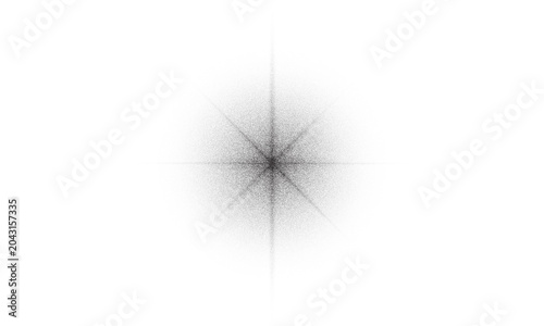 Isolated black star burst and vector grunge sparkle with stipple grainy noise texture. Black dotwork starburst with stipple effect and grainy halftone gradient. Png Grain noise halftone image	
