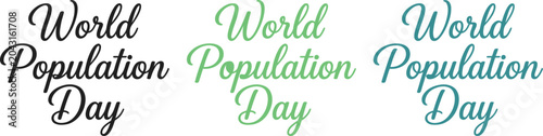 Photos World population day awareness banners
