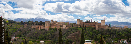 Alhambra fortress palace in Granada, Spain