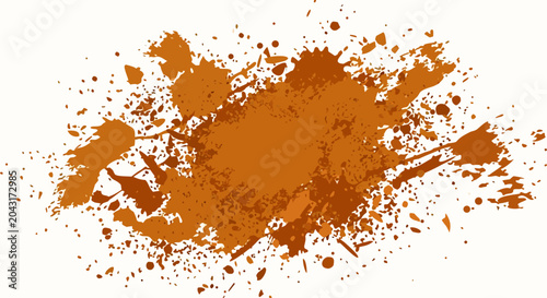 Cuadro en lienzo Ochre with coarse rough pigment texture blot