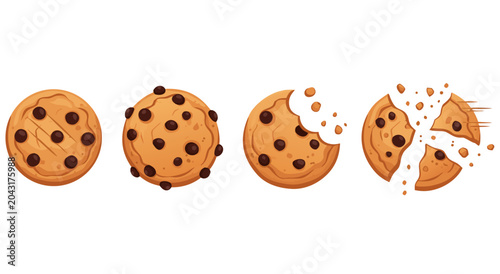 Tableau sur toile A delightful vector illustration showcasing the life cycle of a chocolate chip c