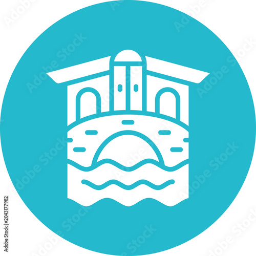 Fotografía Rialto Bridge Vector Icon