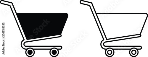 Canvastavla Shopping cart silhouette for e-commerce and retail concepts