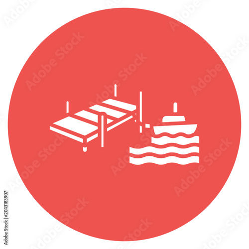 Boat Dock Vector Icon
