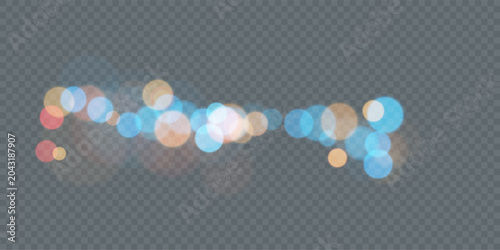 Vibrant Defocused Bokeh Lights Background, Colorful Glowing Vector Illustration