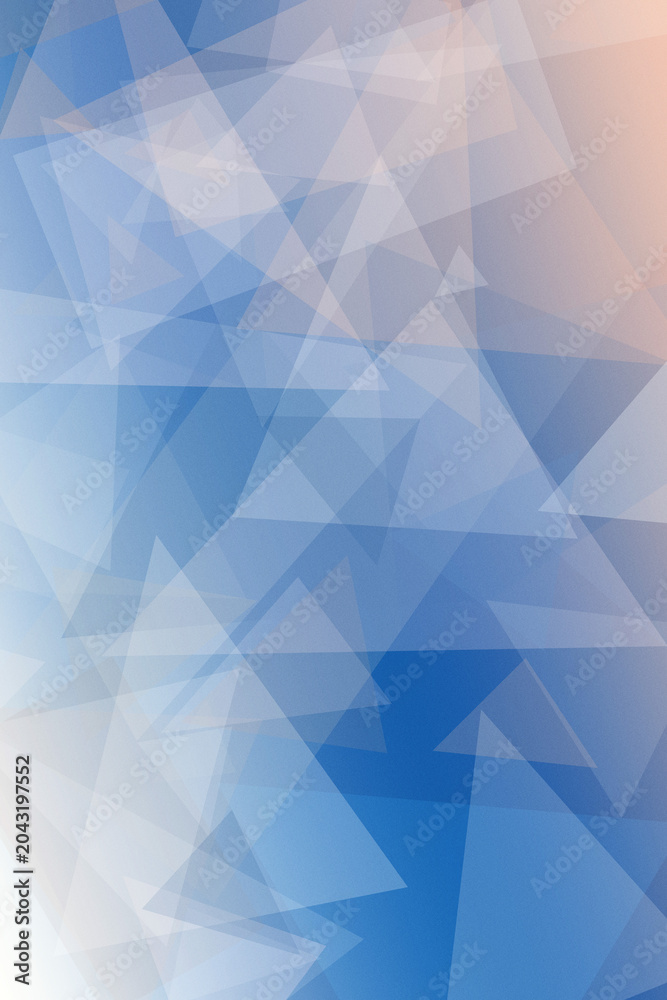 Fototapeta premium A soothing low-poly geometric backdrop in blue with subtle pink glow, creating a futuristic yet calm mood for headers, posters, or presentations.