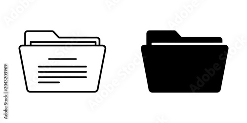 Photos File folder document management icons with document management organizer