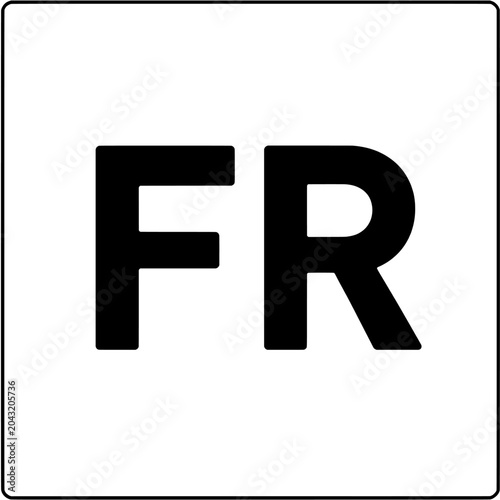 Fényképezés FR Country Code Symbol France Identifier Icon