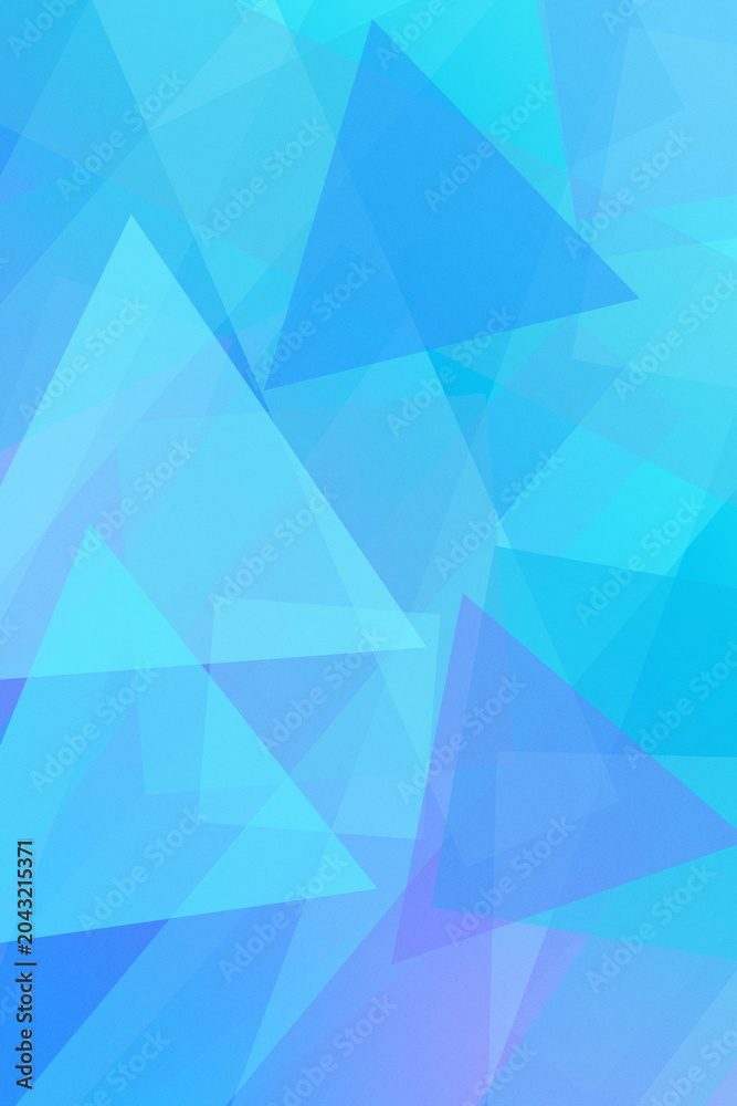 Obraz premium Cool-toned prism triangles and layered squares create an abstract geometric texture with depth and movement, perfect as a modern backdrop for flyers and websites.