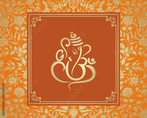 Canvastavla Ganesha, wedding card, royal Rajasthan, India