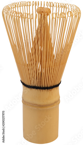 Foto Studio shot of bamboo matcha whisk on transparent background