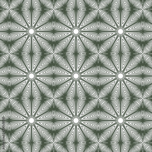 ​Abstract grey geometric seamless pattern. Symmetric line ornament background.