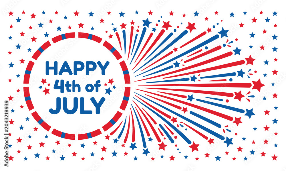 Obraz premium Happy 4th of july celebration background