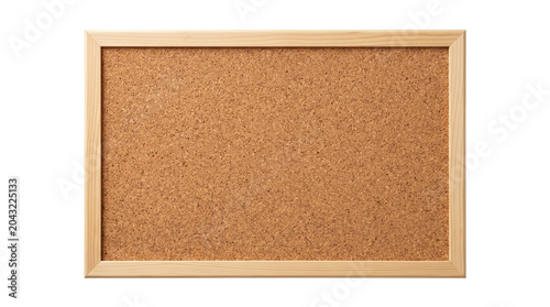 Fotografía Rectangular Cork Bulletin Board with Wooden Frame, Blank Pinboard Surface for No