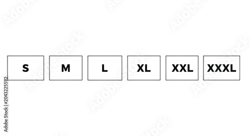Photos Clothing Size Label Icon Set