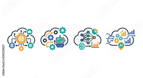 Cloud AI Icon Pack Collection