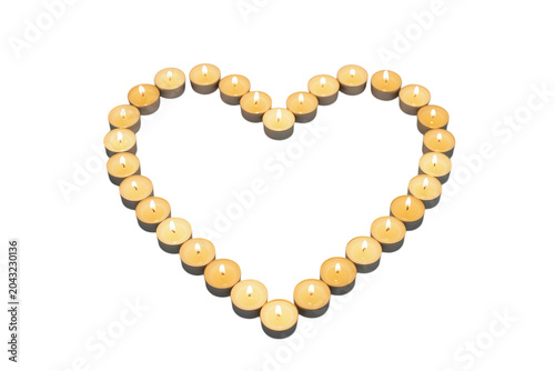 Heart Shaped Candle Arrangement Transparent Background