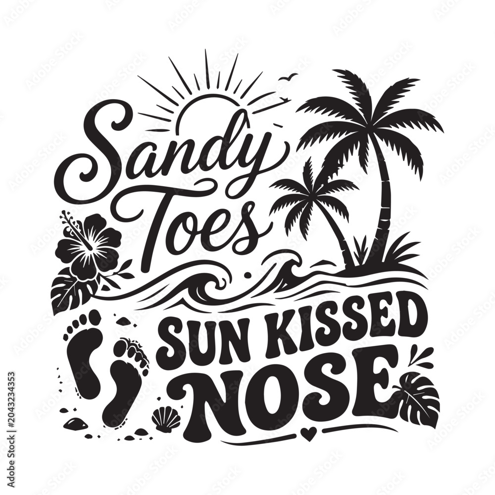 Obraz premium Tropical Paradise SVG Design
