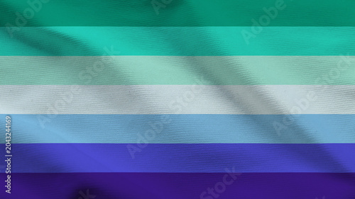 Bild auf Leinwand Gay Man MLM Pride Flag Fabric Texture Background