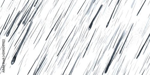 Foto Abstract black rain drops falling diagonally on a light grey background
