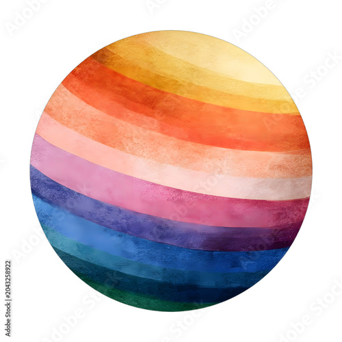 Colorful Watercolor Circle Abstract Design