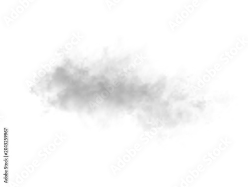 Foto Dense fluffy puffs of white smoke and fog on transparent png background abstract