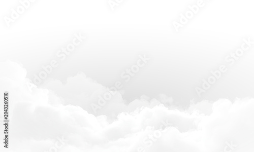 Foto Blue sky fluffy clouds summer weather art design.