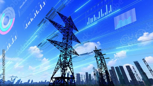 Current flowing in smart grids and high-voltage lines