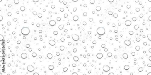 Bild auf Leinwand Clear water drops pattern on a glass surface texture