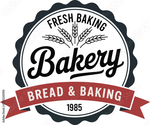 Bakery Logo Design with Vintage Style for Bread and Baking Business