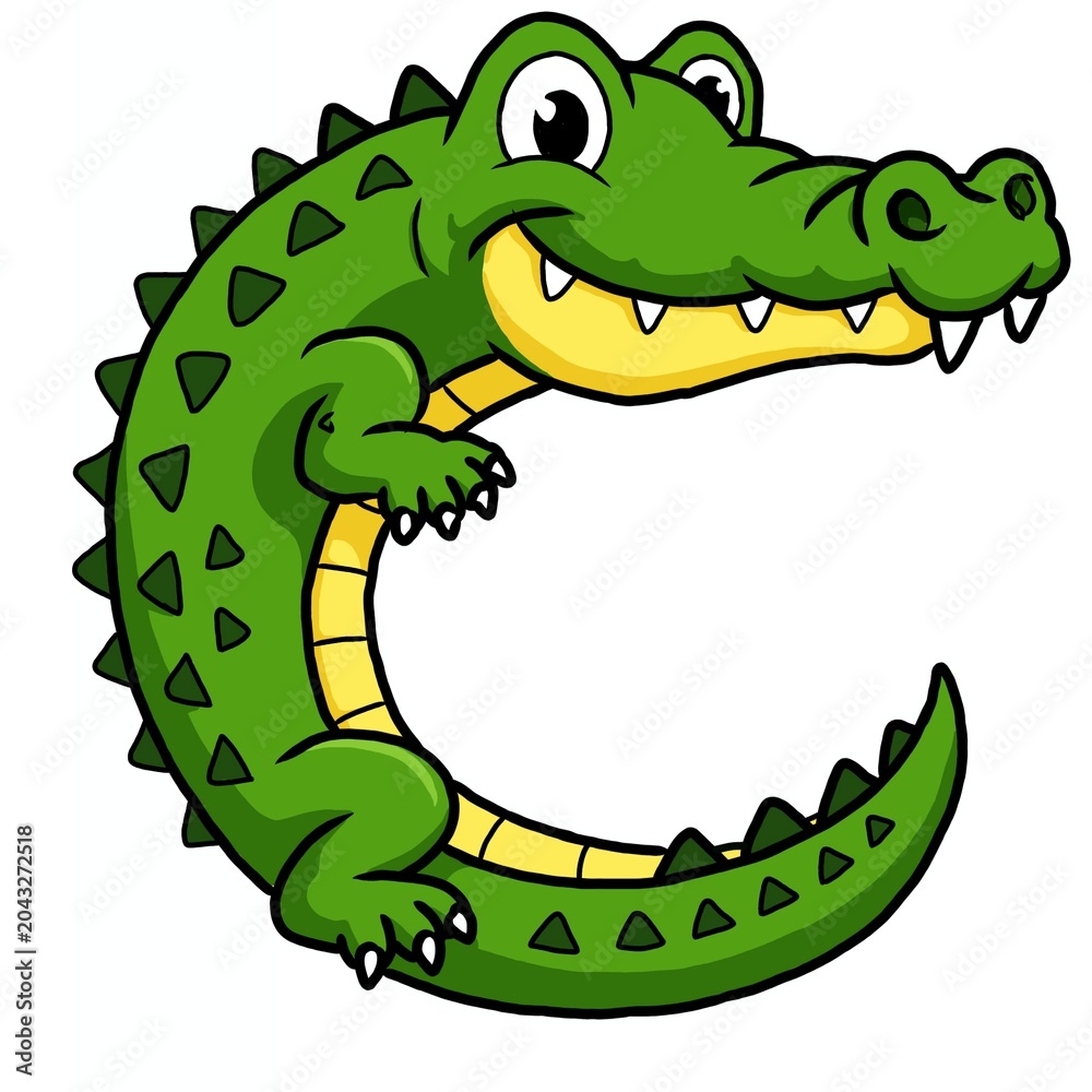 Fototapeta premium C is for crocodile