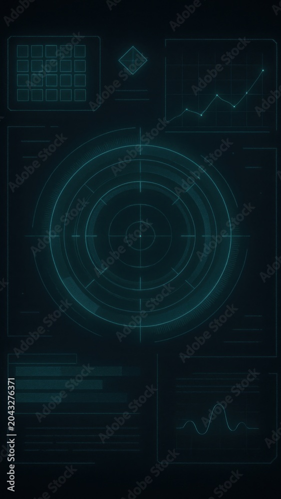 Obraz premium Futuristic digital interface mobile wallpaper