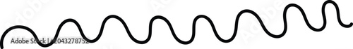 Foto A bold black continuous wavy line gracefully curving across a clean white backgr