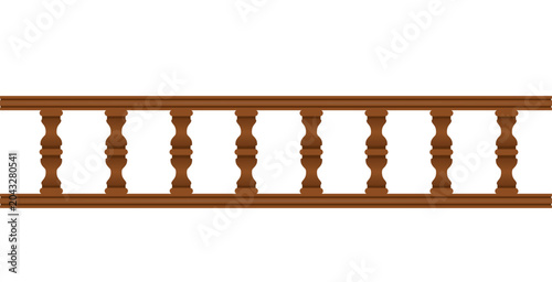 Tableau sur toile Wooden home fence. vector illustration