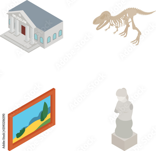 Collecting cultural history objects and artworks in a museum setting using isometric icons