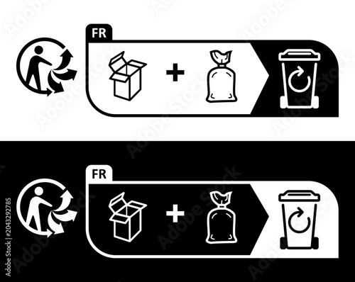Tableau sur toile The French Triman logo