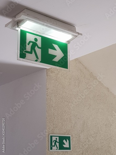 Emergency Exit Sign with Light