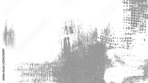 Fotografía Grey textured abstract pattern with distressed and granular speckles on white ba