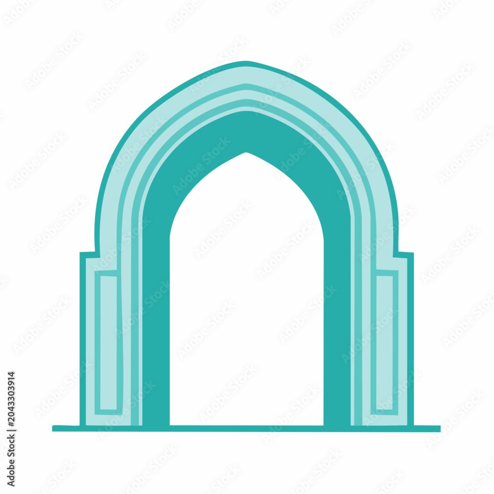 Fototapeta premium Islamic Archway Icon