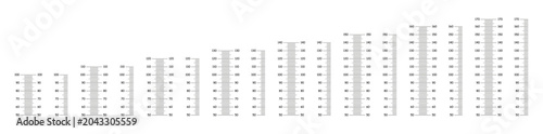 Bild auf Leinwand Stadiometer scale from 50 to 100, 110, 120, 130, 140, 150, 160, 170 centimeters
