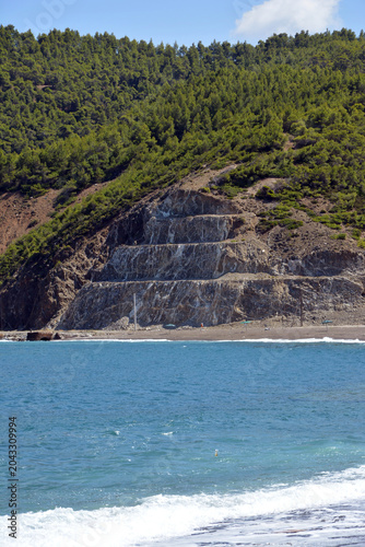 An abandoned old quarry in Euboea, Greece