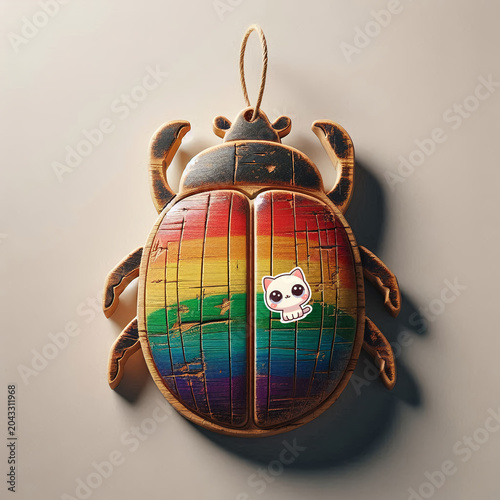 Rainbow Beetle with a Cat's Secret