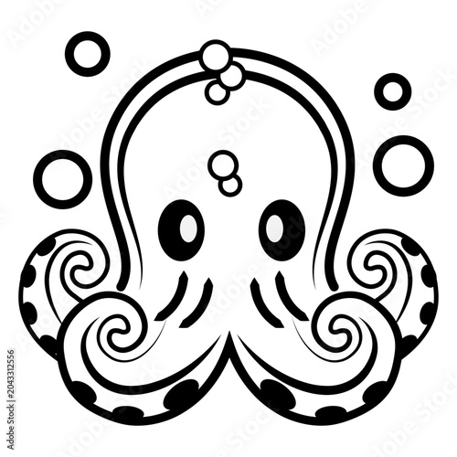 Octopus floating in the water