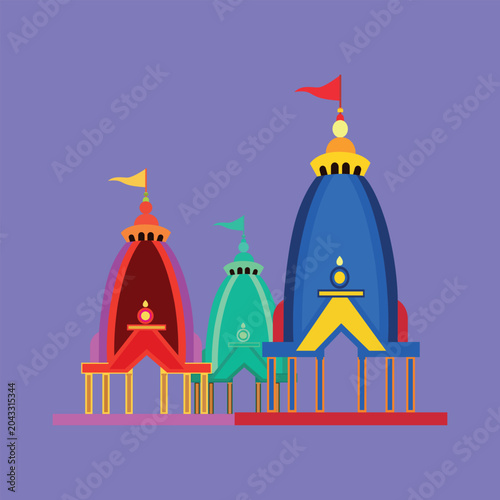 Jagannath temple puri illustration