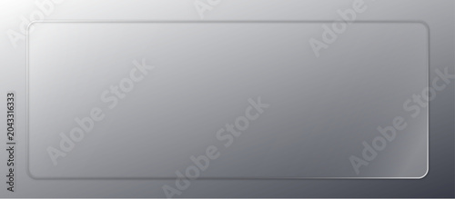 Photos Minimalist horizontal glassmorphism banner panel with translucent plastic textur