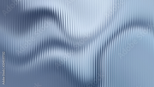 Фотография Abstract rippled glass surface with soft blue light and subtle waves conveying f
